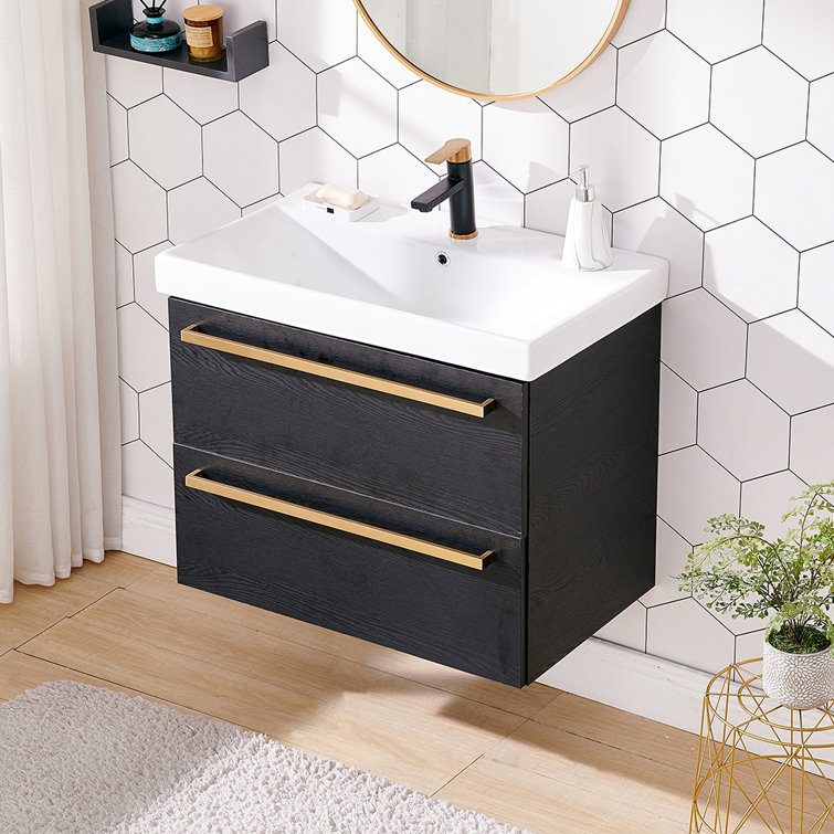 Gergory 30'' Single Bathroom Vanity with Ceramic Top